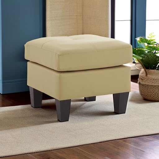 Storage Leather Ottoman