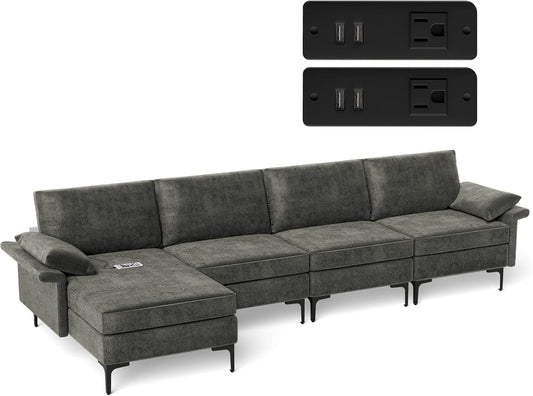 Convertible Reversible Sectional Sofa