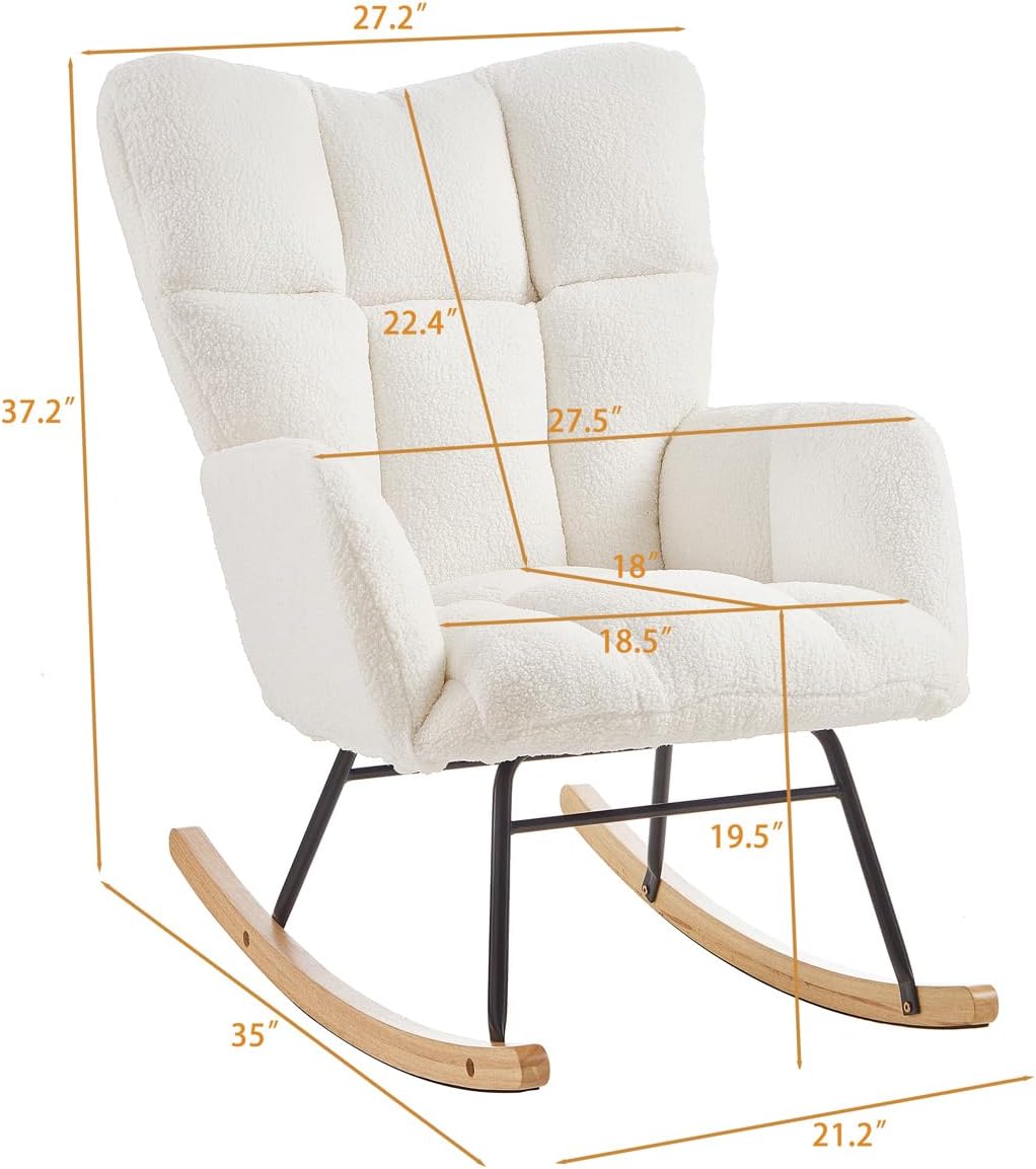 Modern Upholstered Rocking Chair