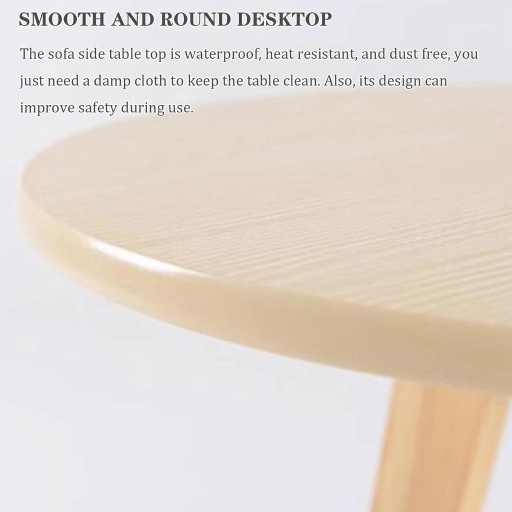Natural Wood Bedside Table