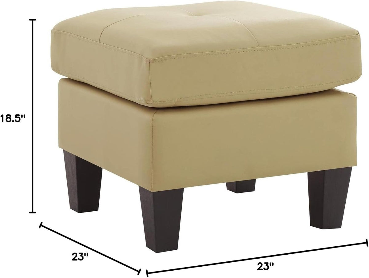Storage Leather Ottoman