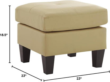 Storage Leather Ottoman