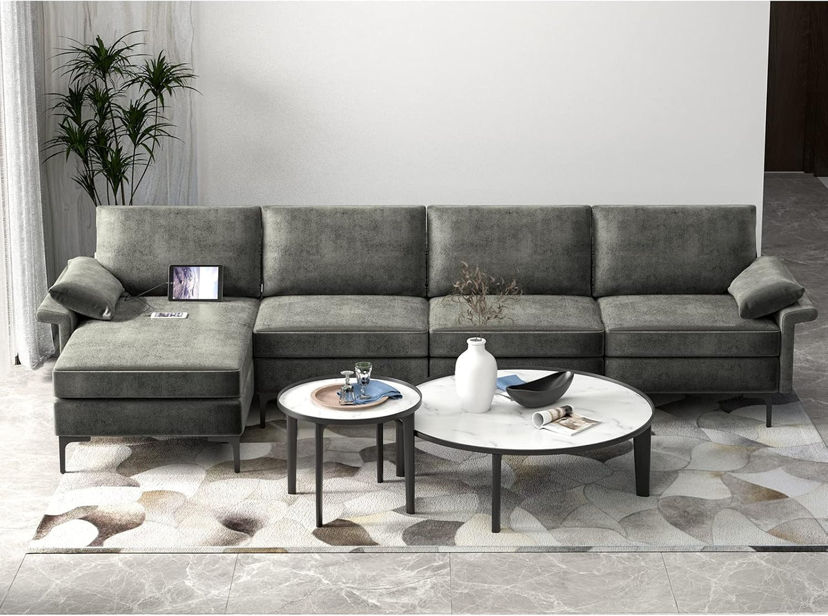 Convertible Reversible Sectional Sofa