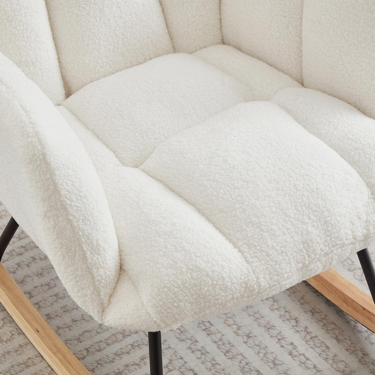 Modern Upholstered Rocking Chair