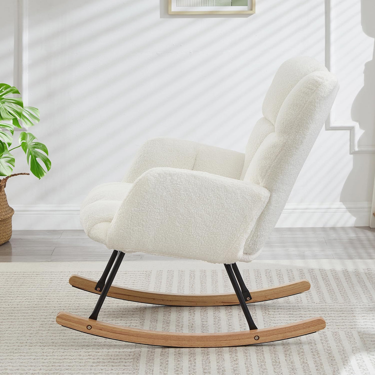 Modern Upholstered Rocking Chair