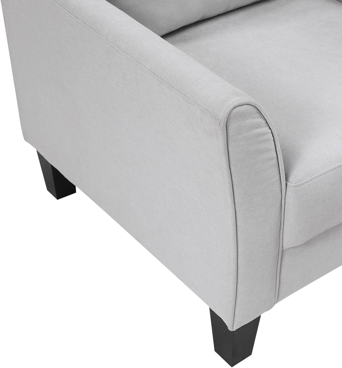 Modern Plush 3-Seater Sofa