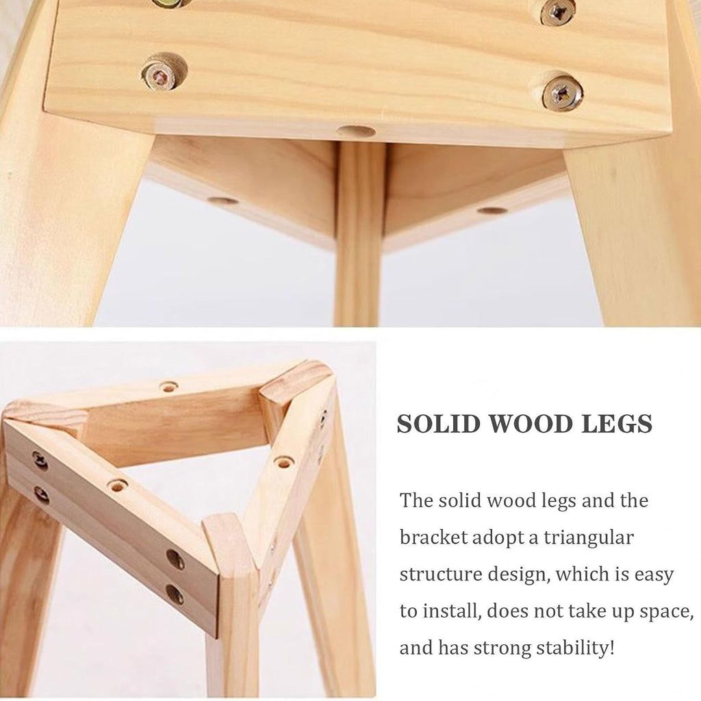 Natural Wood Bedside Table