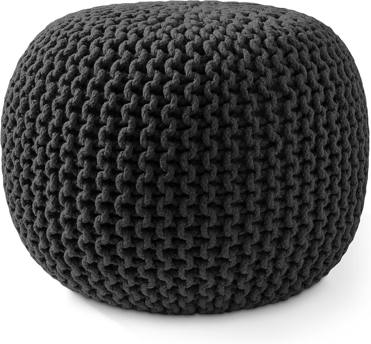 Round Cotton Pouf Ottoman