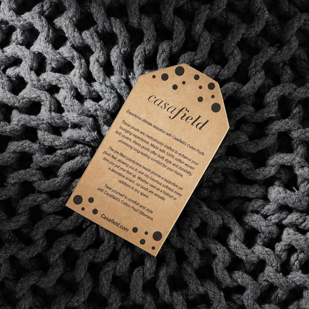 Round Cotton Pouf Ottoman