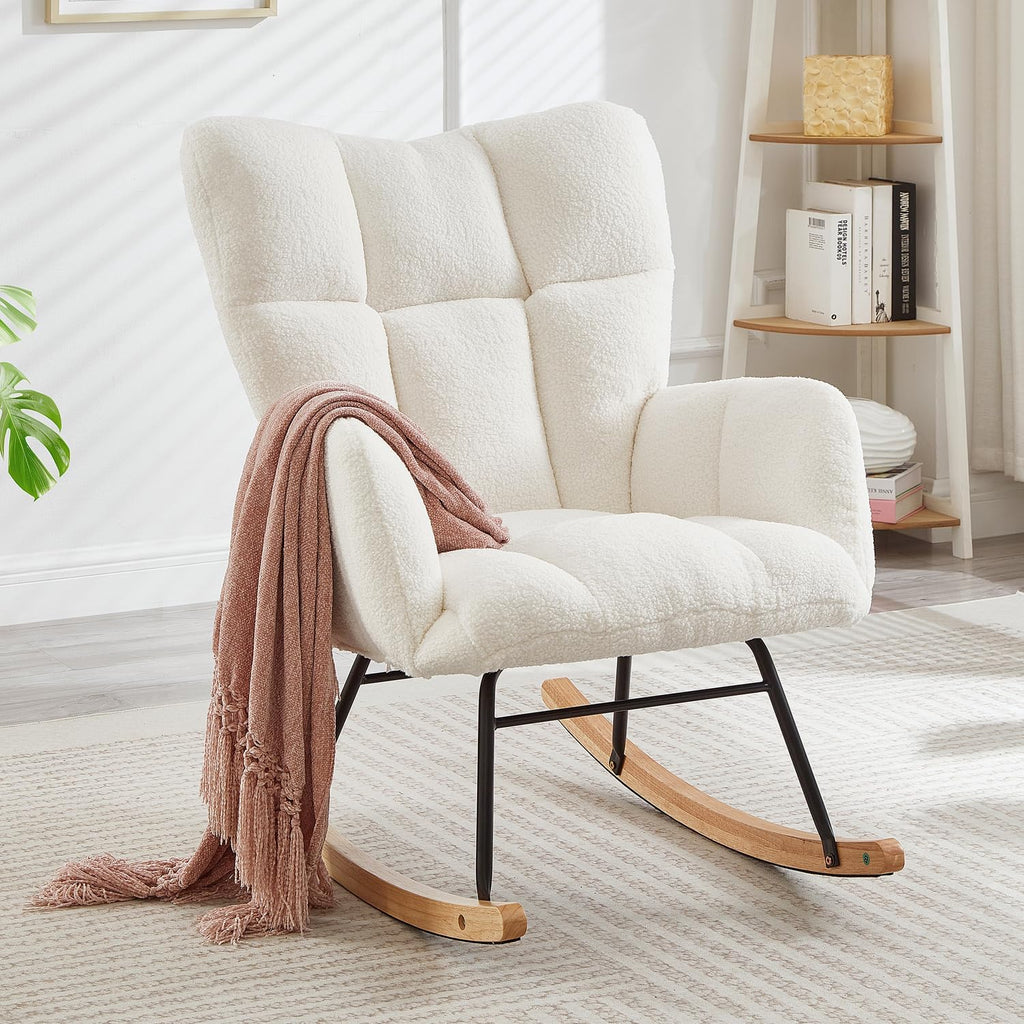 Modern Upholstered Rocking Chair