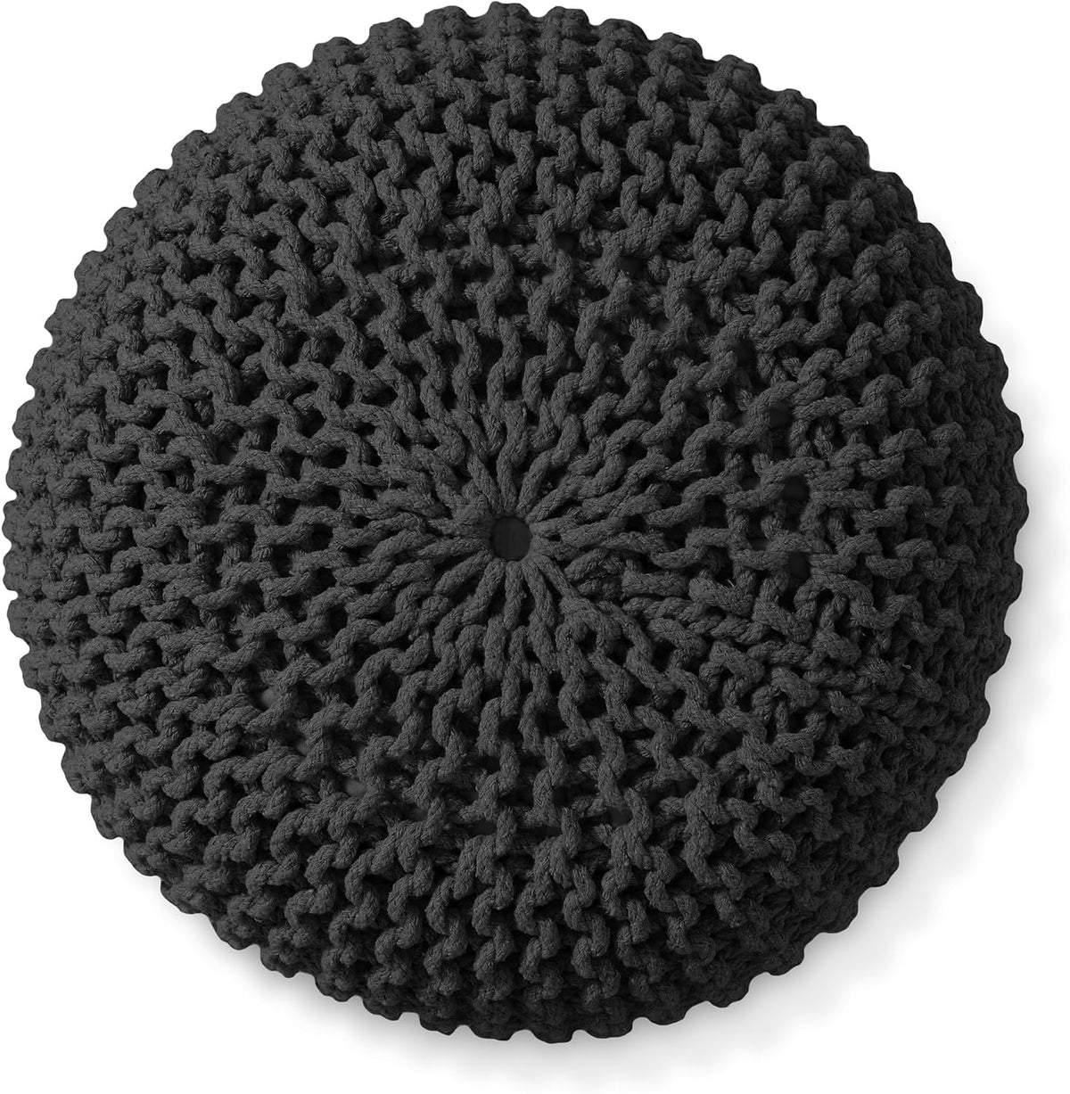 Round Cotton Pouf Ottoman