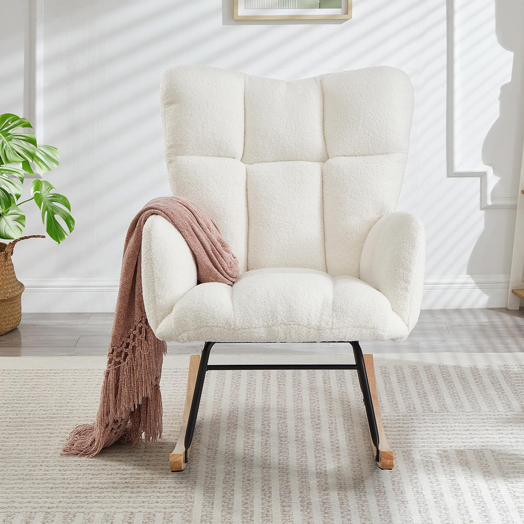 Modern Upholstered Rocking Chair