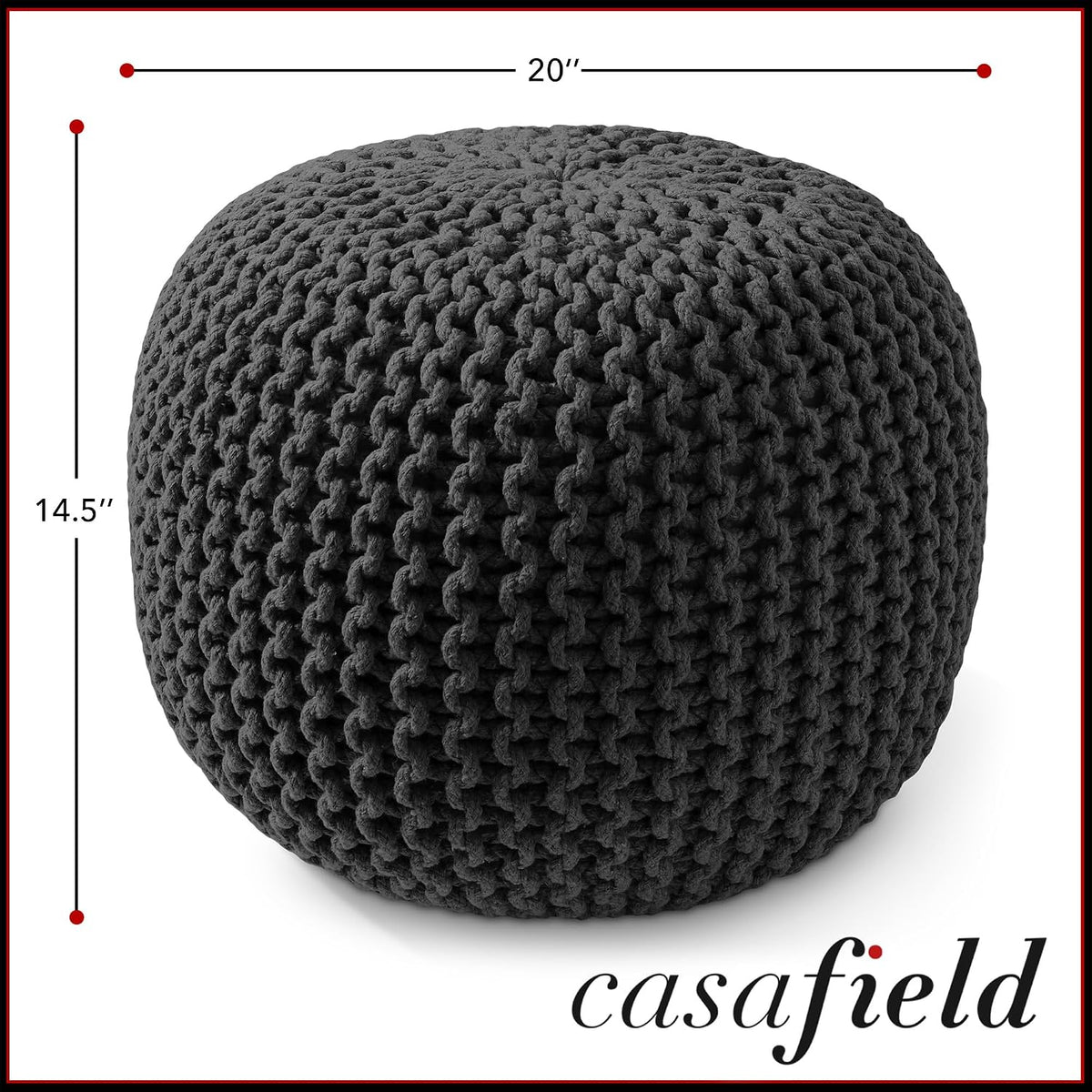 Round Cotton Pouf Ottoman