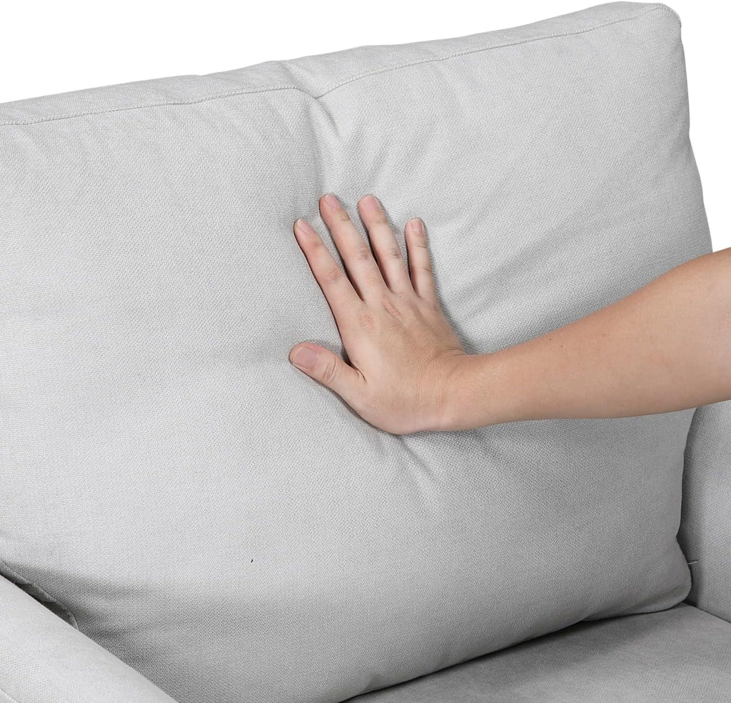 Modern Plush 3-Seater Sofa